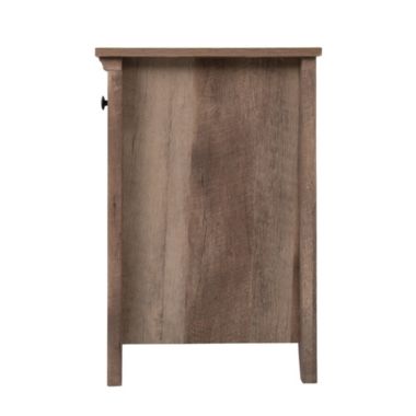 Fx070 Set of 2 Farmhouse Nightstand, Wood Bedside Table with Drawer. View a larger version of this product image.