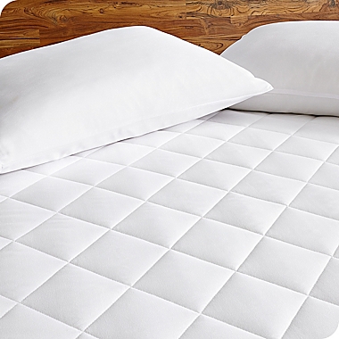 Bare Home Quilted Fitted Mattress Pad - Cooling Mattress Topper - Hypoallergenic Down Alternative Fiberfill - Stretch-to-Fit (Queen). View a larger version of this product image.
