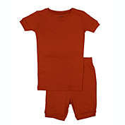 Leveret Kids Two Piece Cotton Short Pajamas Solid (Size 5 & 6)