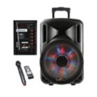 Alternate image 0 for beFree Sound 12 Inch 2500 Watt Bluetooth Portable Party PA Speaker With Illuminating Lights and USB/MicroSD/AUX-in/FM Radio/DV12V Inputs
