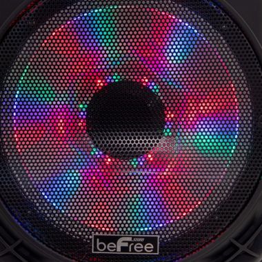 beFree Sound 12 Inch 2500 Watt Bluetooth Portable Party PA Speaker With Illuminating Lights and USB/MicroSD/AUX-in/FM Radio/DV12V Inputs. View a larger version of this product image.