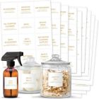 Alternate image 0 for Talented Kitchen 144 Minimalist Laundry Room Labels for Containers, Preprinted Gold Print All Caps White Vinyl Square Household Organization Stickers + Numbers for Linen Closet, Glass Cleaning Bottles (Water Resistant)