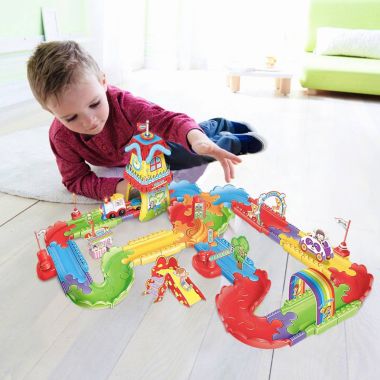 PopFun Kids Train Sets with Flexible Railway Build Sets. View a larger version of this product image.