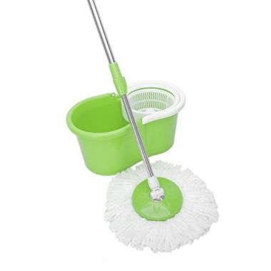 Infinity Merch 360° Rotating Head Easy Spin Dry Floor Mop Bucket Green. View a larger version of this product image.