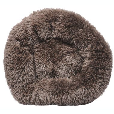 Pet Life Nestler High-Grade Plush and Soft Rounded Dog Bed (Brown - Large). View a larger version of this product image.