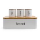 Alternate image 0 for MegaChef Kitchen Food Storage and Organization 4 Piece Canister Set in White
