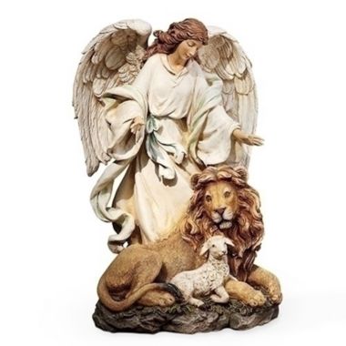 Joseph Studio 9.25 Inch Angel with Lion and Lamb Figure Renaissance Collection. View a larger version of this product image.