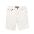 Alternate image 0 for Ralph Lauren Little Boy's & Boy's Five Pocket Denim Shorts White Size 6
