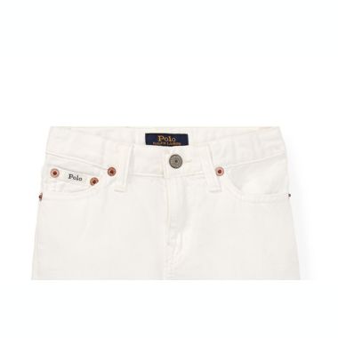Ralph Lauren Little Boy's & Boy's Five Pocket Denim Shorts White Size 6. View a larger version of this product image.