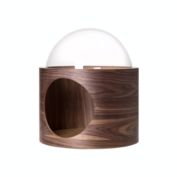 MyZoo Spaceship Gamma  Wall Mounted Cat Bed Open on the Left - Walnut