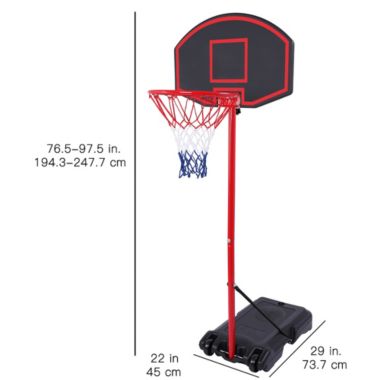 Inq Boutique Portable Removable Adjustable Teenager Basketball Rack for Youth Kids Indoor Outdoor Use. View a larger version of this product image.