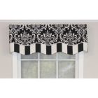 Alternate image 3 for RLF Home Ozbourne Glory Valance Gray. 3" Rod Pocket, Layered, Trimmed. 50"W X 16"L