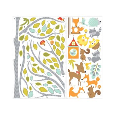 Roommates Decor Woodland Fox And Friends Tree Giant Peel and Stick Wall Decals. View a larger version of this product image.