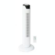 Sunpentown Slim Tower Fan with Remote, LED Display, 3 Wind Modes and Timer in White