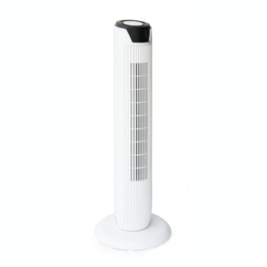 Sunpentown Slim Tower Fan with Remote, LED Display, 3 Wind Modes and Timer in White. View a larger version of this product image.