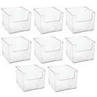 Alternate image 0 for mDesign Open Front Plastic Storage Bin for Cube Furniture, 10" W, 8 Pack - Clear