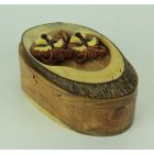 Alternate image 1 for World Designs Hand Carved Wood 3D Raccoon Friends Puzzle Trinket Box