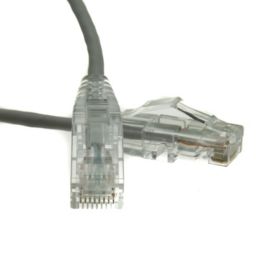 Cable Wholesale Cat6a Gray Slim Ethernet Patch Cable, Snagless/Molded Boot, 5 foot