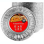 Stock Your Home 6" Aluminum Foil Pie Pans 50 Pack Disposable Tins