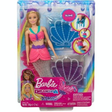 aardappel cap Overstijgen Barbie Dreamtopia Slime Mermaid Doll with 2 Slime Packets Great Gift |  buybuy BABY