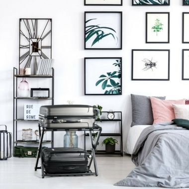 Slickblue Set of 2 Folding Metal Luggage Rack Suitcase. View a larger version of this product image.