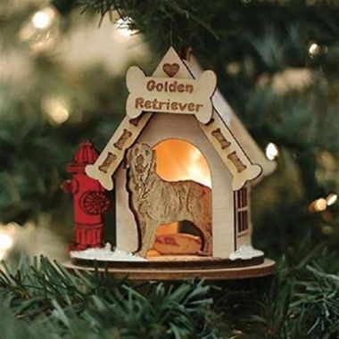 Ginger Cottages Golden Retriever (K9121) Ornament, Multi (#81020). View a larger version of this product image.