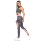 Alternate image 2 for White Mark Women's Cut Out Back Mesh Sports Bra & Leggings Set