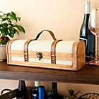 Alternate image 1 for Twine 1-Bottle Vintage Striped Trunk Wine Box