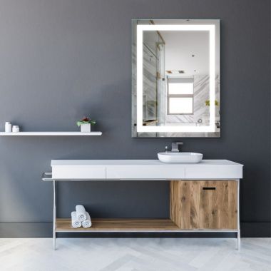Stock Preferred Wall Mounted LED Bathroom Mirror with High Lumen. View a larger version of this product image.