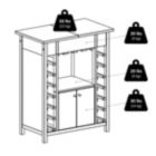 Alternate image 1 for Yukon Wine Cabinet, Expandable Top, Espresso