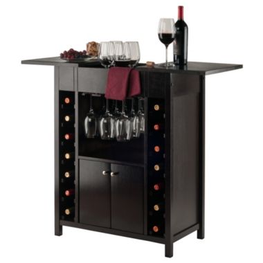 Yukon Wine Cabinet, Expandable Top, Espresso. View a larger version of this product image.