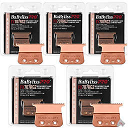 5x BaByliss PRO Replacement Rose GoldFX Skeleton T-Blade 2.0mm Deep Tooth FX707RG2