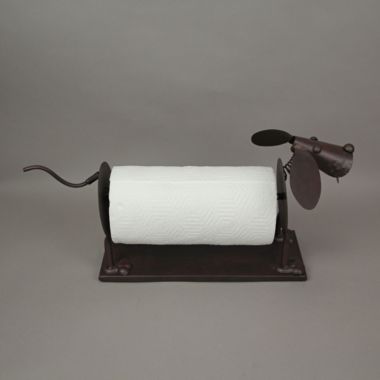 De Leon Brown Metal Dog Paper Towel Holder Countertop Kitchen Storage Home Decor Stand. View a larger version of this product image.