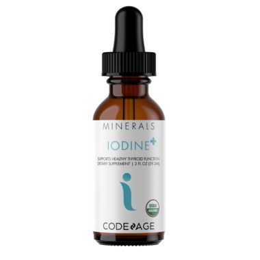 Codeage Iodine - USDA Certified Organic, Vegan Liquid Iodine Drops, Mineral Supplement. View a larger version of this product image.
