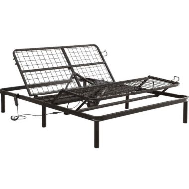 Slickblue Full size Sturdy Black Metal Adjustable Bed Base with Remote. View a larger version of this product image.