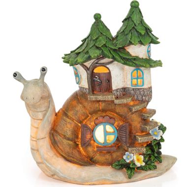 VP Home Charming Snail Cottage Solar Powered LED Outdoor Decor Garden. View a larger version of this product image.