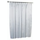 Alternate image 1 for Carnation Home Fashions "Lauren" Dobby Fabric Shower Curtain - 70" x 72", Grey