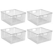 mDesign Metal Wire Food Storage Organizer Bin