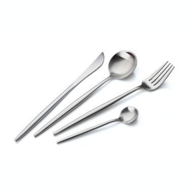 Bruntmor Modern Adaline Silverware 18/10 Stainless Steel Cutlery Set 16 Piece Flatware. View a larger version of this product image.