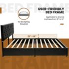 Alternate image 3 for Slickblue PU Leather Upholstered Platform Bed with 4 Drawers-Full Size