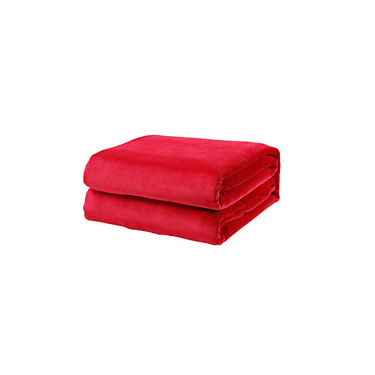 50x60 Red Blue Solid Color Microplush Blanket Luxury Travel Fleece Throw Sofa Couch Bed Blankets Velvet Plush Cozy Reversible Bedding Hypoallergenic Warm Comfy Lightweight Extra Long Polyester 