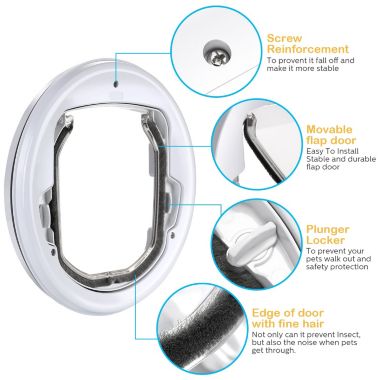 Ownpets Pet Cat Round Flap Door, Lightweight and Durable. View a larger version of this product image.