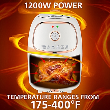 Brentwood 2 Quart Small Electric Air Fryer with Timer and Temp Control- White. View a larger version of this product image.