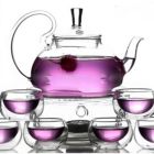 Alternate image 0 for Slickblue 8-Piece Glass Teapot Set with 6 Glasses and Warmer
