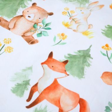 Honey Lemonade - Super Soft Fitted Crib Sheet (Forest Friends). View a larger version of this product image.