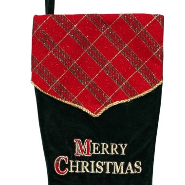 Dyno 19" Green and Red 'Merry Christmas' Christmas Stocking. View a larger version of this product image.