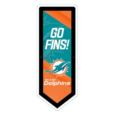 Evergreen Ultra-Thin Glazelight LED Wall Decor, Pennant, Miami Dolphins- 9 x 23 Inches Made In USA. View a larger version of this product image.