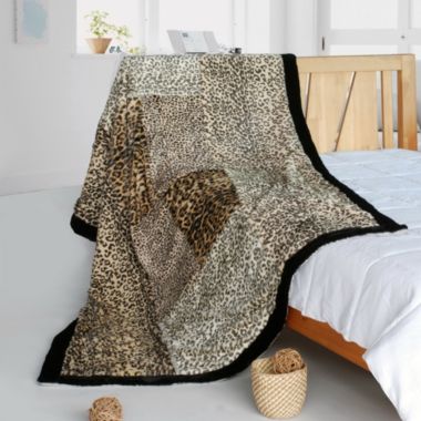 Blancho Bedding Magic Leopard Animal Style Patchwork Throw Blanket (61 by 86.6 inches). View a larger version of this product image.