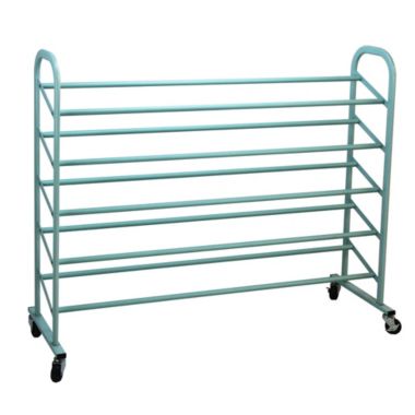 Oceanstar Design Group Oceanstar 5-Tier Metal Shoe Rack, Turquoise. View a larger version of this product image.