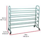 Alternate image 1 for Oceanstar Design Group Oceanstar 5-Tier Metal Shoe Rack, Turquoise